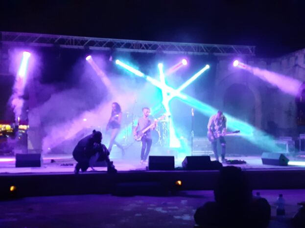 On stage