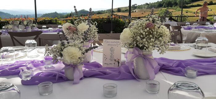 Decorazione tavoli stile count