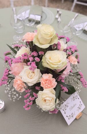 Fiori bianchi e rosa