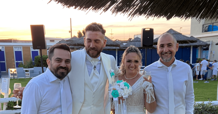 Francesco e Luca con gli sposi
