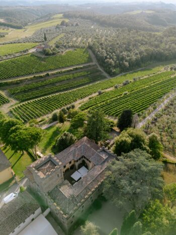 Vista aerea del castello