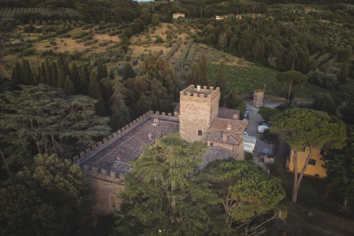 Vista aerea del castello