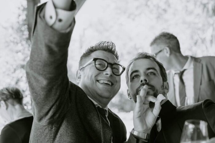 selfie con lo sposo
