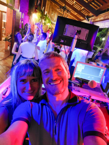 un selfie in consolle