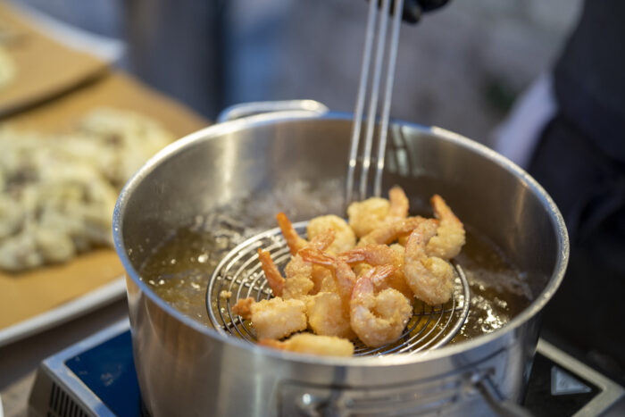 gamberi in tempura
