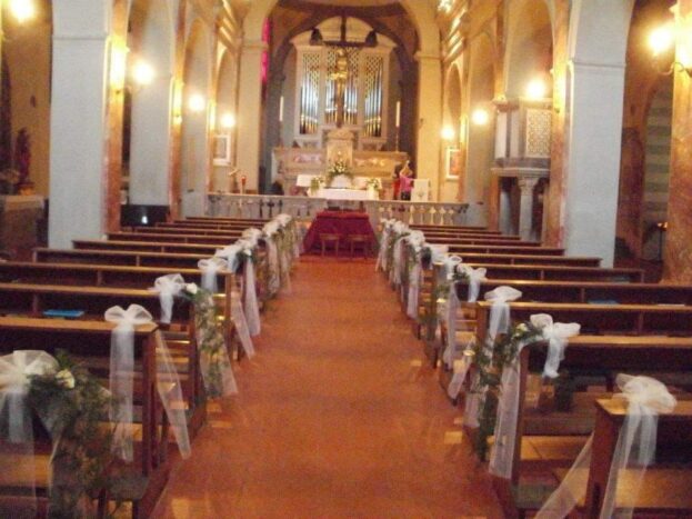 Allestimento in chiesa