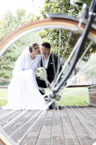 Sposi in bicicletta