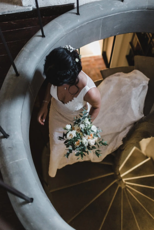 foto sposa scala