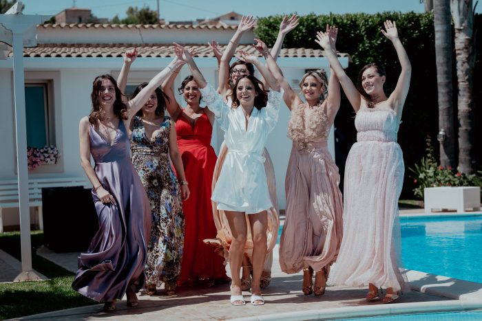 festa con la sposa