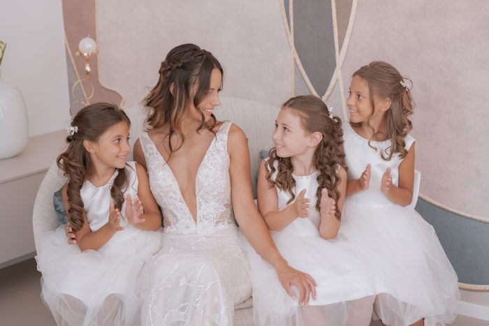 sposa con le damine