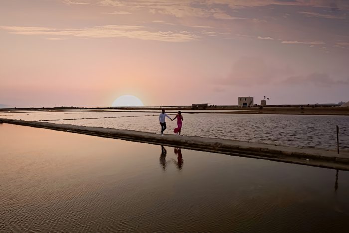 Sposi al tramonto reportage