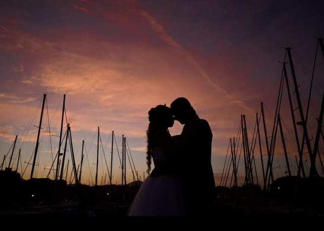 Foto al tramonto