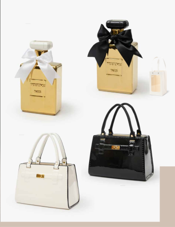 Vaso Borsa con manici in Pelle
