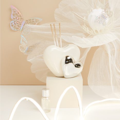 Diffusore doppio cuore Silver