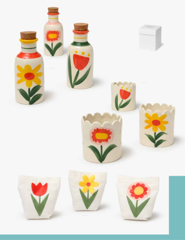 Vasetto Smerlato decoro Fiori