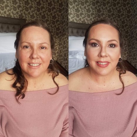 Prima e dopo make-up sposa