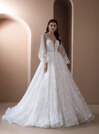 ABITO SPOSA PIZZO E MANICA