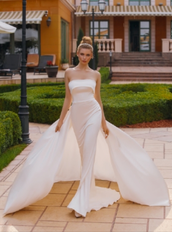 ABITO SPOSA SIRENA RASO
