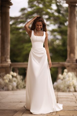 ABITO SPOSA IN RASO DI SETA