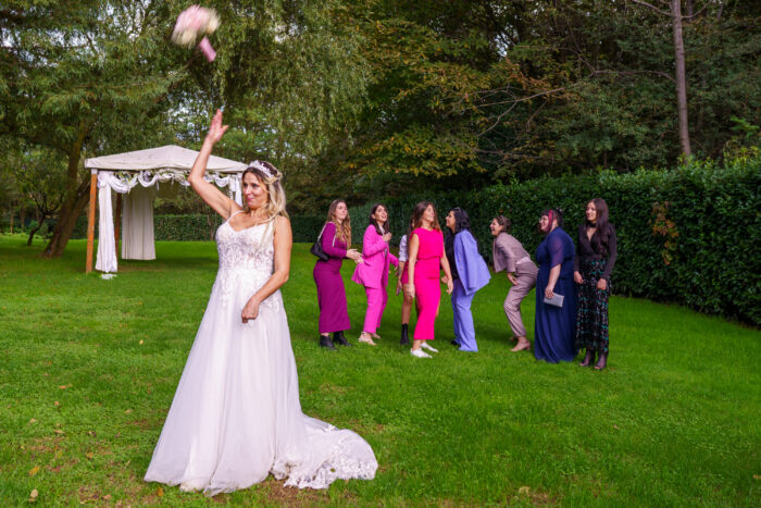 Lancio del bouquet