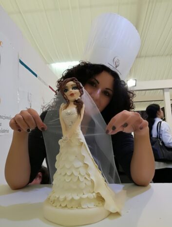 Topper Sposa in pasta di zucch