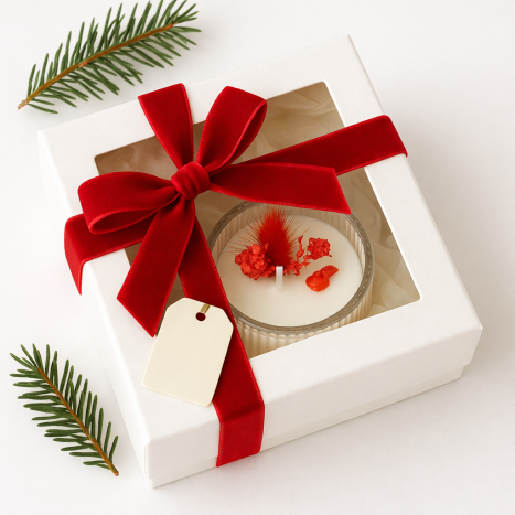 Tealight nastro rosso