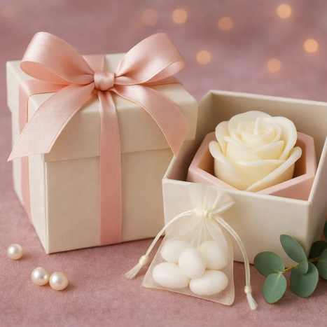 Esagono in ceramica con rosa