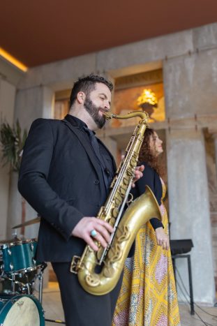 Sax on fire