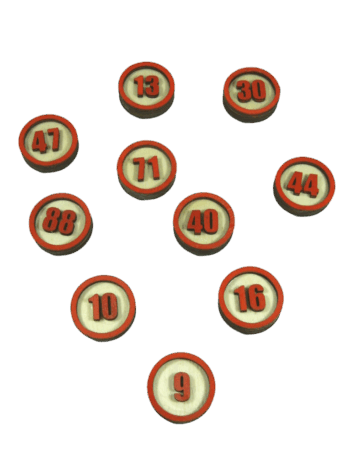 Numero Tombola Segnaposto cm 3